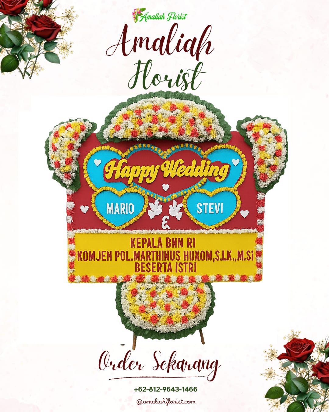 Papan Bunga Pernikahan Polewali Mandar